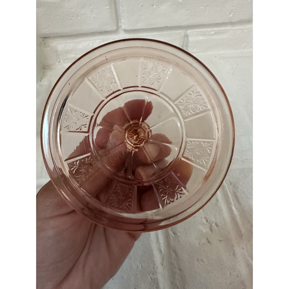 Jeannette Doric Creamer & Sugar Bowl Pink Depression Glass Read - Picture 11 of 16